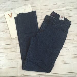 nydj womens 6 sherri slim leopard printed pants bl